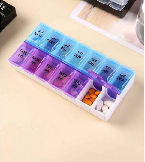 Organizator De Pastile Plastic Cu 14 Compartimente 5omo90