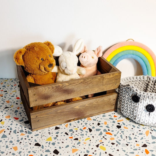 Creative Decorative Wooden Box Brown 30 X 20 X 15 Cm Natural Wooden Box Perfect Storage Gift Decoration Diy Documents Tools Toys