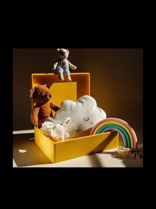 Cutie de Depozitare Mare din Lemn Creative Deco XL Galben cu Capac 40 X 30 X 14 Cm + 1 Cm Fără Mânere Cufăr Decorativ Ideal pentru Documente Amintiri Jucării Unelte