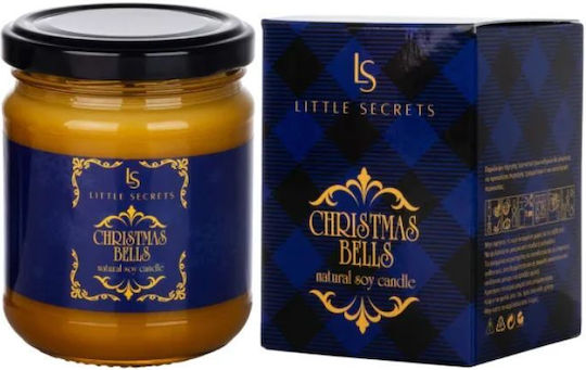 Little Secrets Lumânare Aromatică Din Soia Christmas Bells În Borcan Negru