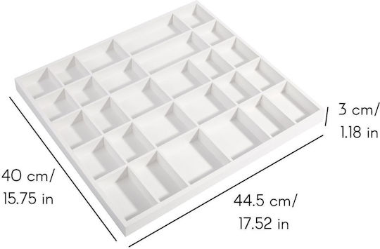 Deco Wall Shelf White 44.5x40x3cm