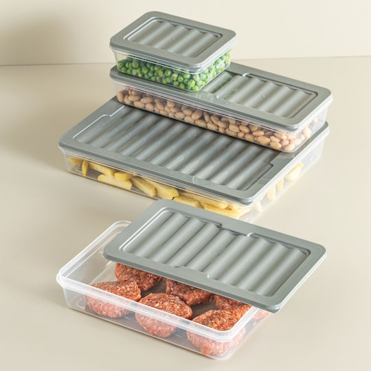 GinzaMaison Kunststoff Transparente Mittagsbox 1.2lt