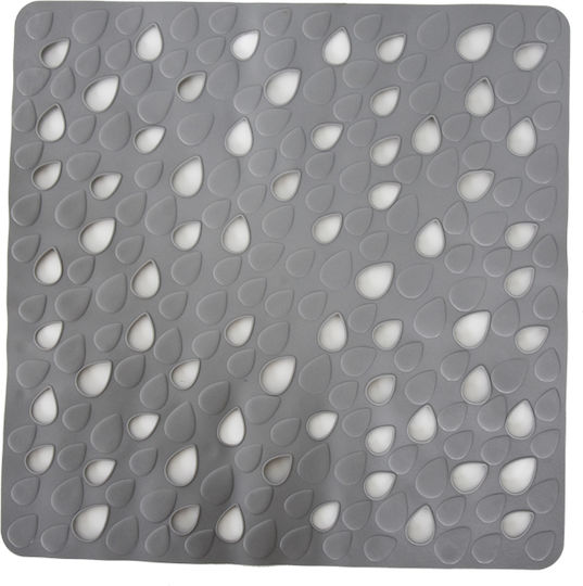 Dimitracas Drops Rutschfeste Badematte mit Saugnäpfen Gray 54x54εκ.