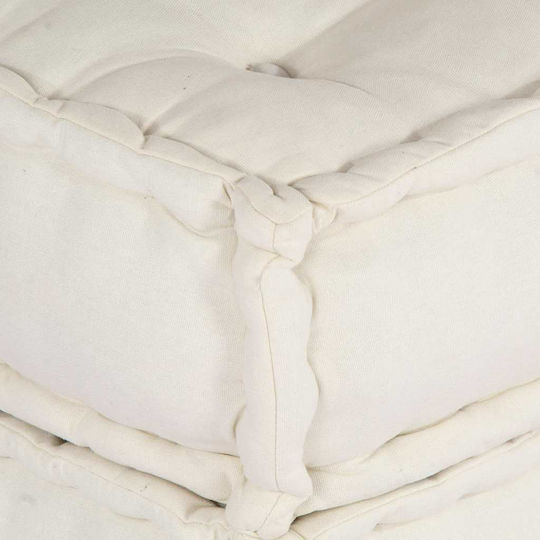 Bean Bag Sofa Poof Cream 70x70x56cm