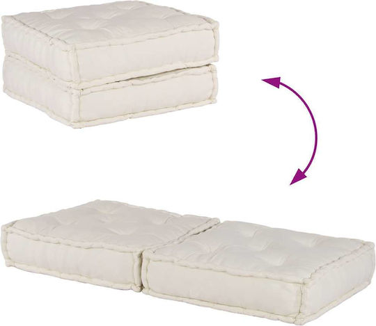 Bean Bag Chair Bolster Waterproof Ecru 140x70x36cm