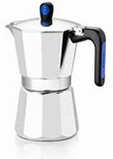Monix 23345 Stovetop Espresso Pot for 6Cups Inox Silver