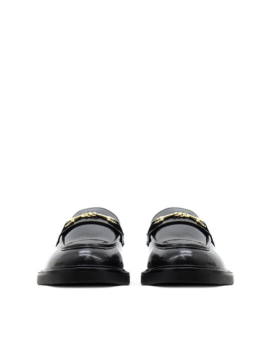 Steve Madden Huddles Patent Lackleder Damen Mokassins in Schwarz Farbe