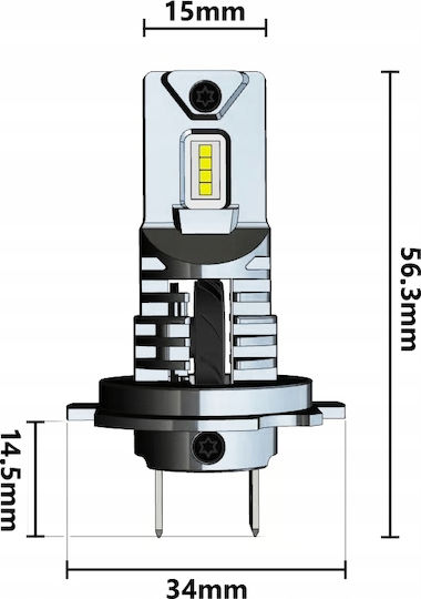 Interlook Λάμπες Αυτοκινήτου H7 Canbus LED 6000K Ψυχρό Λευκό 12V 100W 2τμχ