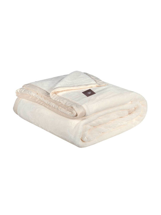 Greenwich Polo Club 3974 Velvet Blanket Double 240x250cm Royal White