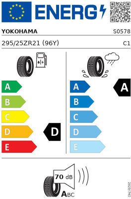Yokohama V107e* 295/25R21 96Y RPB XL Лято Гума