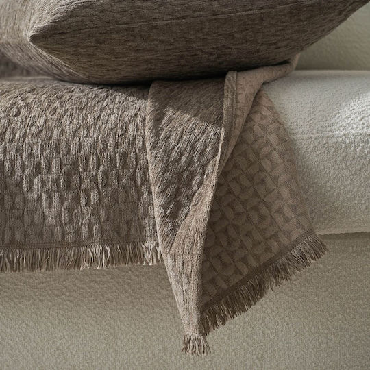 Gofis Home Ondine Ριχτάρι Πολυθρόνας Ζακάρ 180x175εκ. Brown 184/13