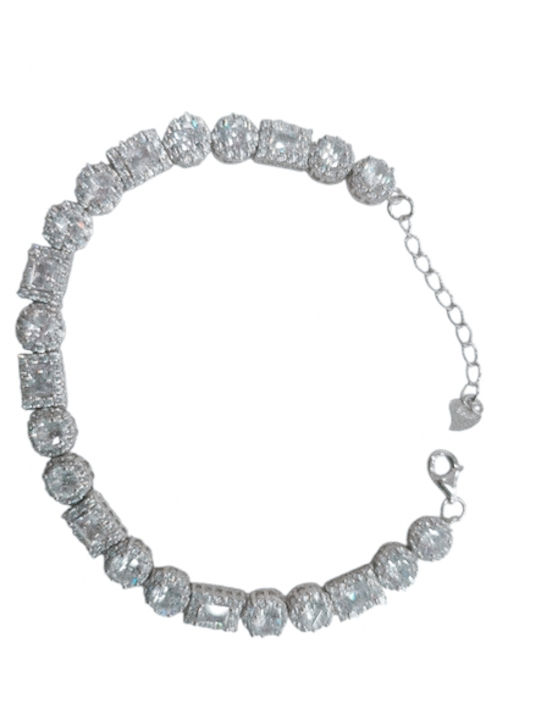 Γυναικείο Βραχιόλι Ασημένιο Ζιργκον Silver 925