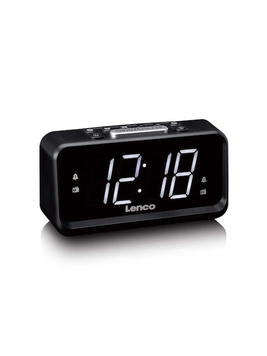 Lenco Масов Дигитален Часовник LED Черен CR-28BK