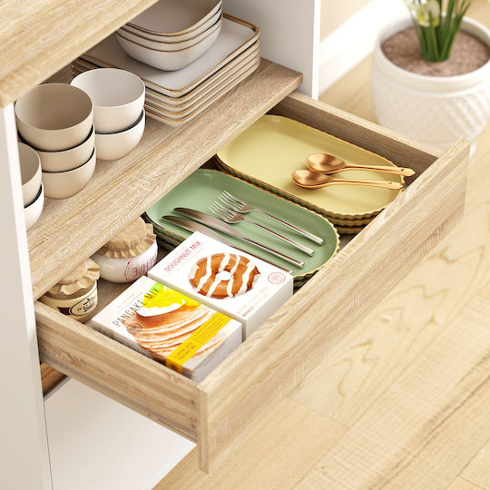 Lower Oven Cabinet White 60x40x131cm