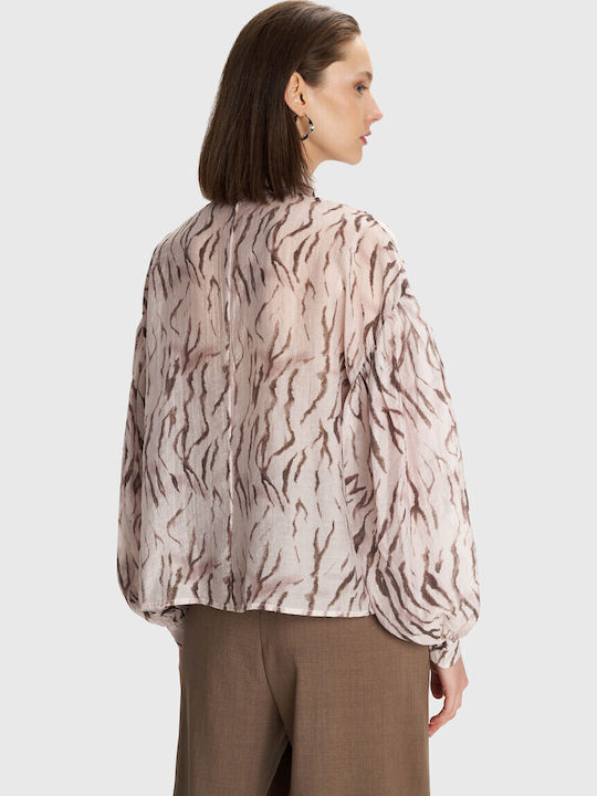 Bluză Damă Animal Print Bej