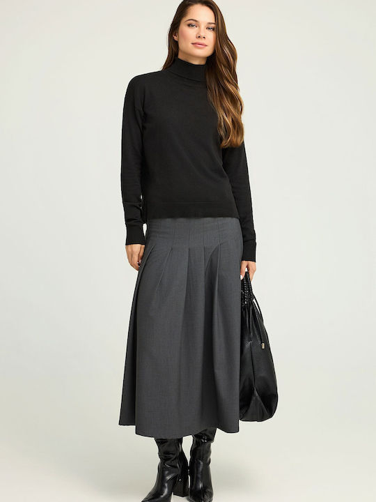 Women's Sweater Cotton Turtleneck Black