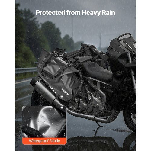 Vevor Motorcycle Saddle Side Bag 28lt in Black Colour
