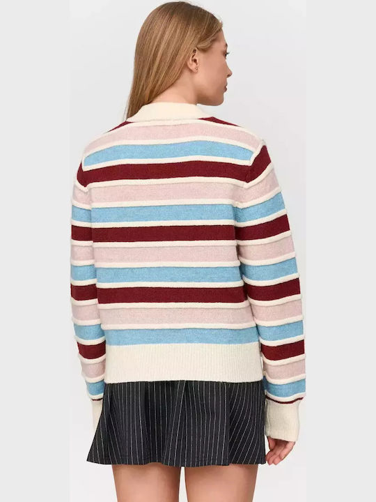 Pulover Damă Albastru/Multicolor