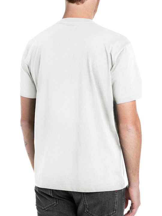 Replay Tricou Alb Natural