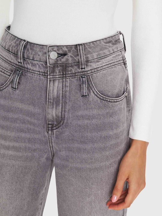 Hoch tailliert Damenjeans Gray