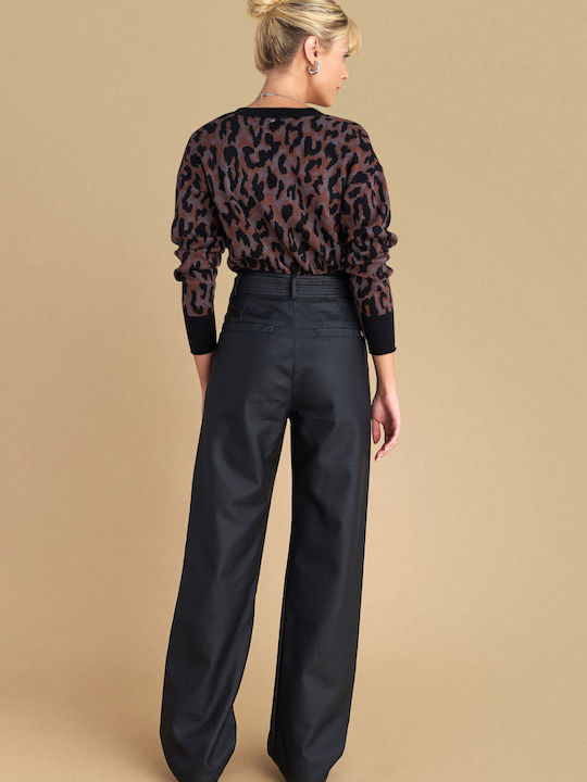Damen Stoff Hose Black