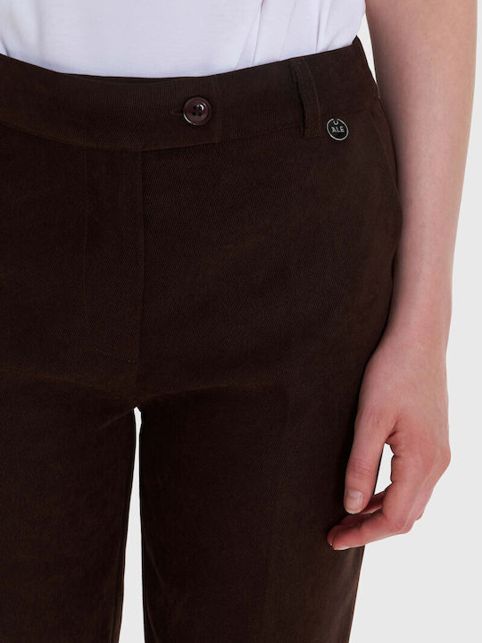 Women's Fabric Trousers Brown