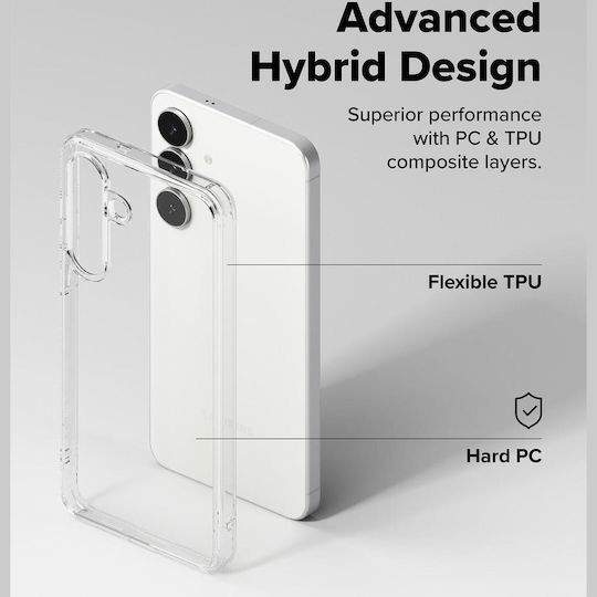 Ringke Fusion Back Cover Plastic/Silicon Cu Curea Transparent (Galaxy S25 FE)
