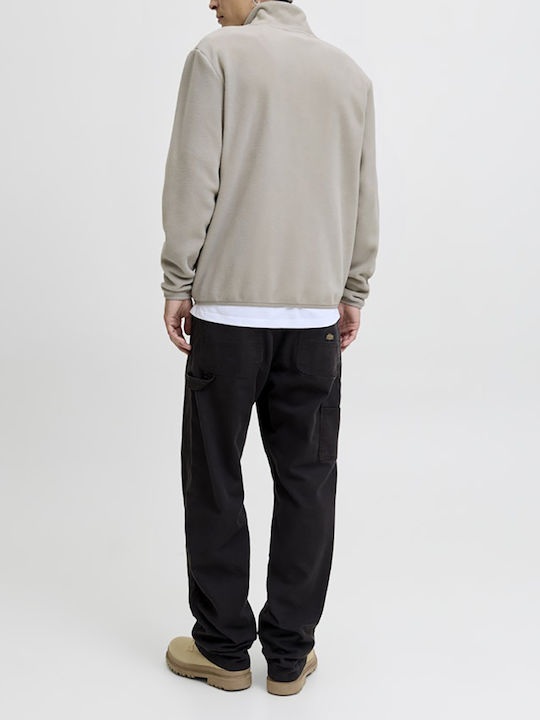 Jack & Jones Sweat Fleece Herren Fleecejacken Beige