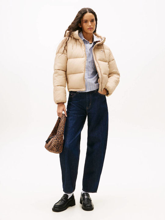 Jachetă de femei Puffer Waterproof Beige