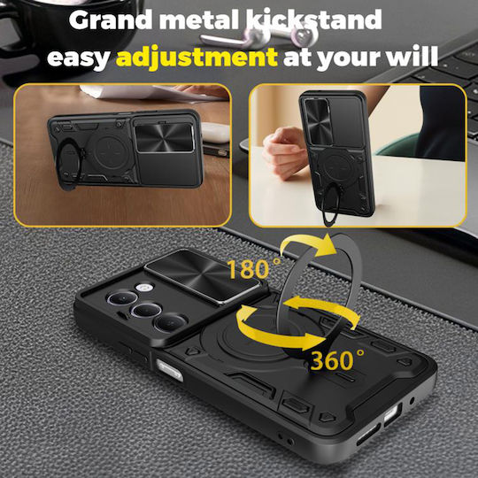Techsuit Camguard Pro Umschlag Rückseite Metallisch Blau (Redmi 15)