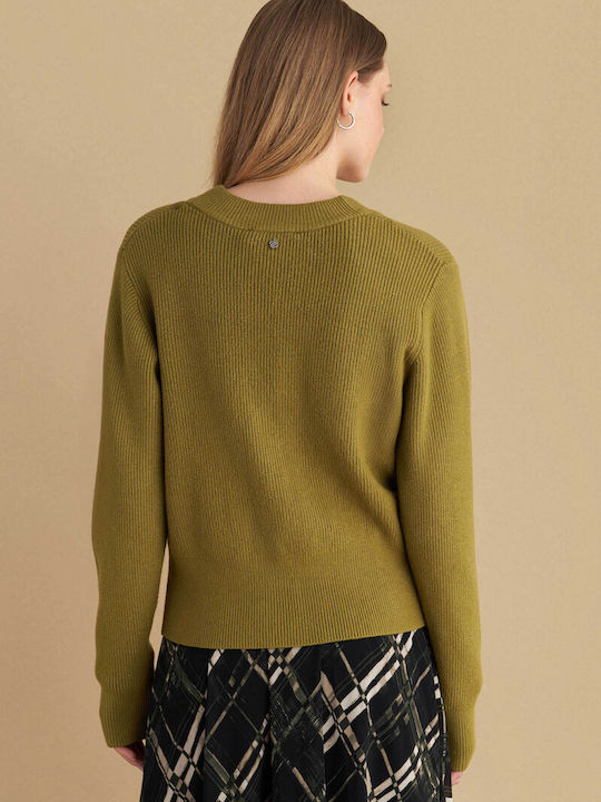Women's Knitted Cardigan Green