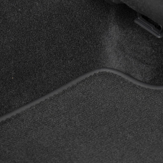 Umbrella Satz Vorder- und Hintermatten 4Stück aus Teppichboden für Mini EINS Ford Kante Dacia Frühling 2021+ Schwarz