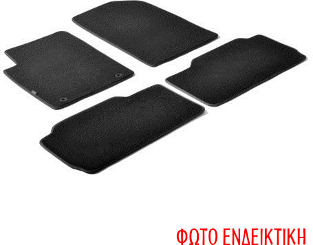 Lampa Set of Front and Rear Mats 4pcs for Fiat Sedici Suzuki Swift Black