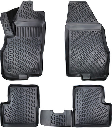 Umbrella Set Covorașe Față și Spate 4buc din Furtun pentru Fiat Punct 2005-2018 Negre