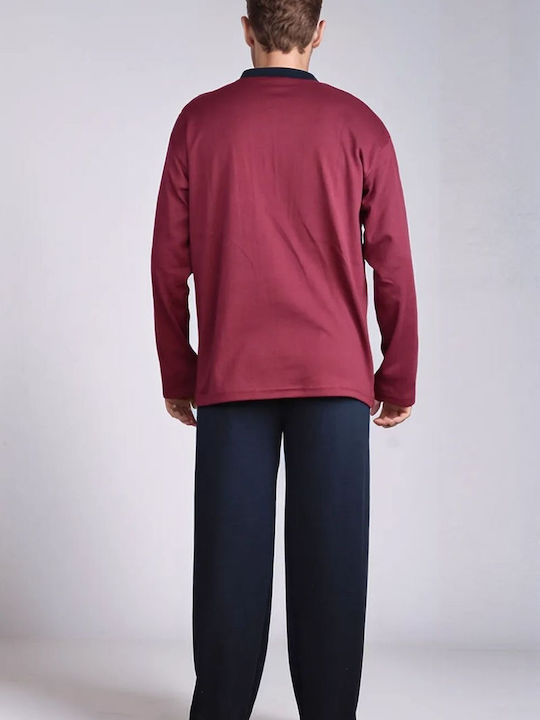Rimoli Men's Winter Pajamas Set Bordeaux