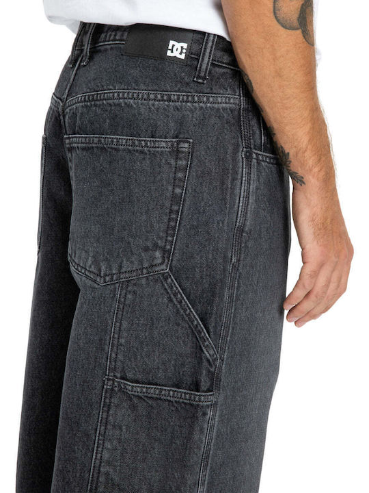 Worker Men's Jeans Pants with Loose Baggy Fit Black