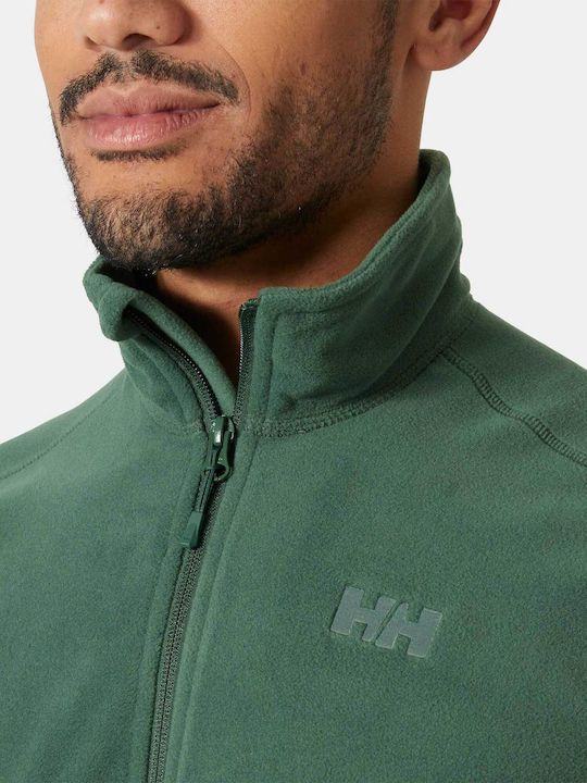 Men's Fleece Cardigan Green