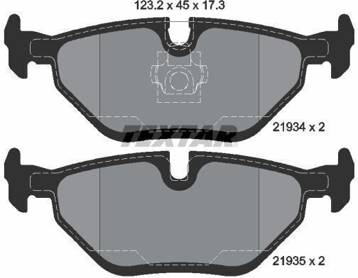Textar Σετ Τακάκια Πίσω 4τμχ για BMW E46 Rover 75