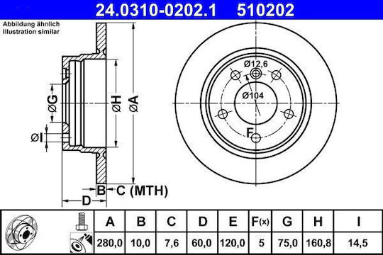 Bmw 3 E36 Brake Disc Ate 24031002021