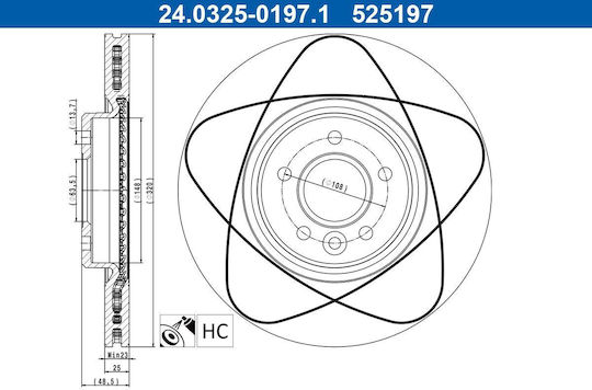 Disc de frână Ford Focus II DA ATE 24032501971