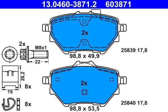 Citroen C4 Grand Picasso Ii Ate Brake Pads 13046038712