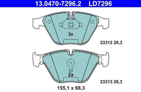 Placute de frana Bmw 5 E60 Ate 13047072962