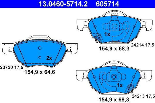 Brake Pads Honda Accord Vii Cl Ate 13046057142
