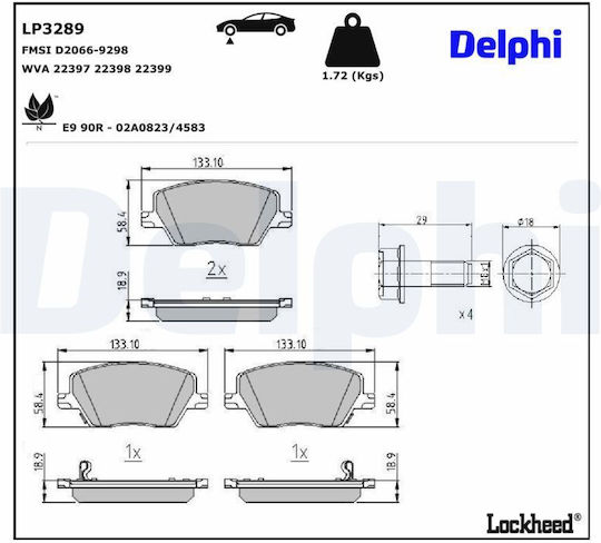 Delphi Σετ Τακάκια