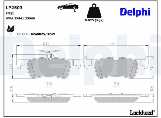 Delphi Bremsbelag für Bentley Kontinental