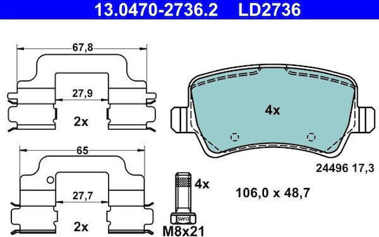 Volvo S60 Ii Brake Pads Ate 13047027362