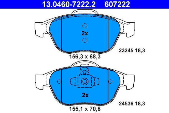 Renault Grand Scénic Ii Jm0 1 Ate 13046072222 Brake Pads