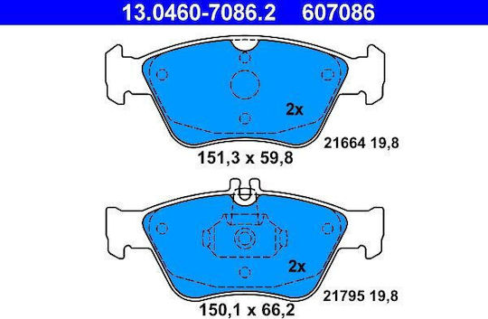 Brake Pads Mercedes-benz C-class W202 Ate 13046070862