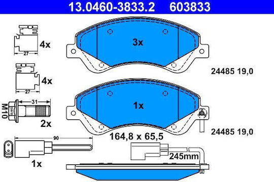 Brake Pads Ford Transit Tourneo Ate 13046038332