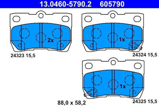 Накладки за спирачки Lexus Gs Grs19 Uzs19 Urs19 Gws19 Ate 13046057902